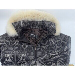 Size 6 Julian K. Detroit Queens Fox Fur Removable Hood  Bomber LEATHER Jacket